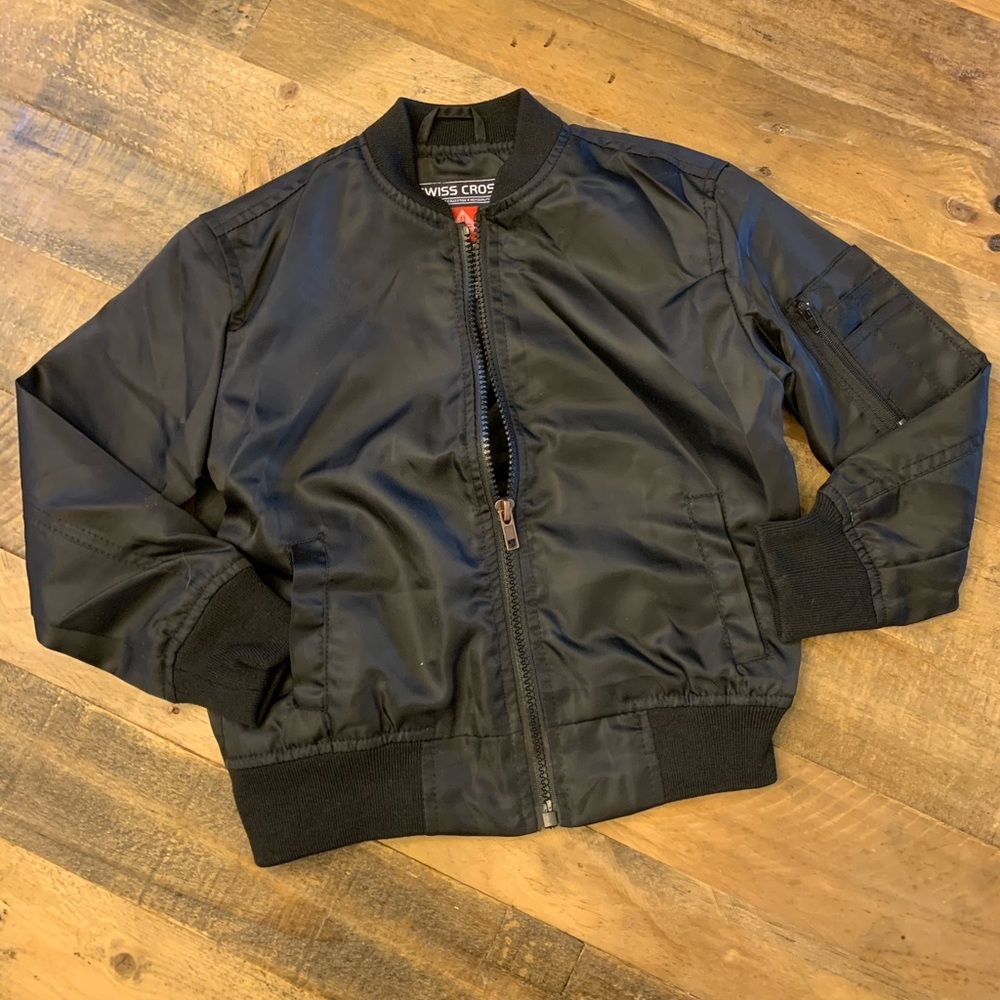 Swiss Cross Bomber Jacket, size 4T